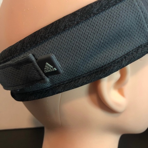 adidas Accessories Adidas Grey Sun Visor With Teal Writing Poshmark